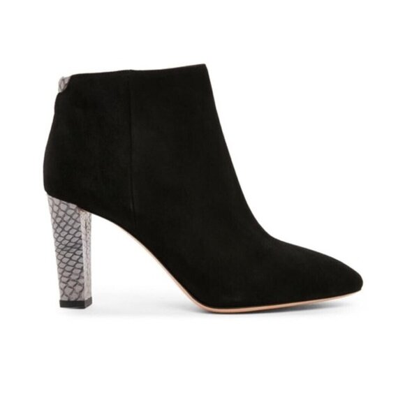 ACNE STUDIOS Alba Black Suede Ankle Booties - Picture 1 of 14